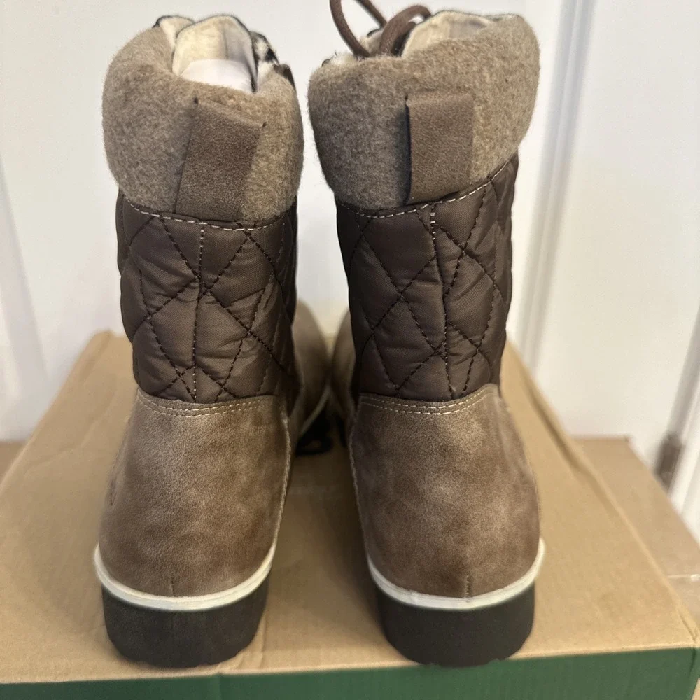 JBU by Jambu Summit Women Size 9.5 Wide Water-Proof Boots Tobacco Brown B2SMT54W